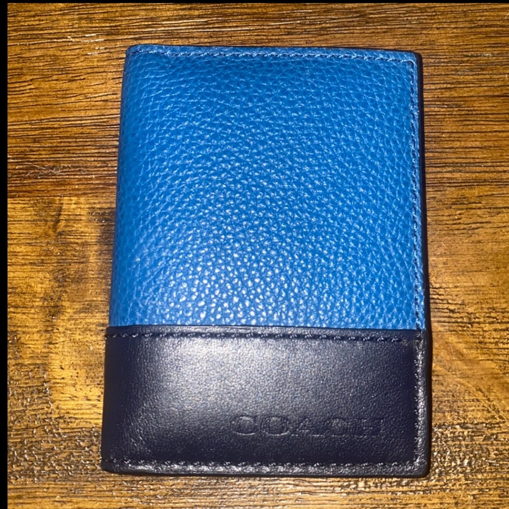 Coach blue and black wallet
